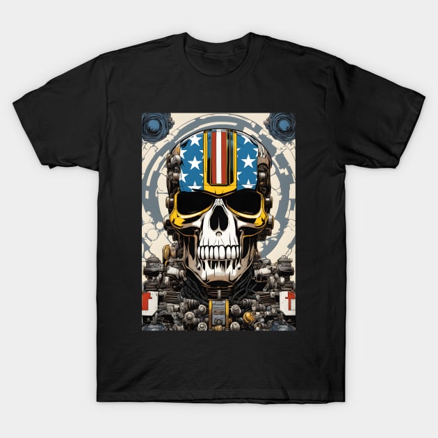 Robo-Skull T-Shirt by SimonBreeze